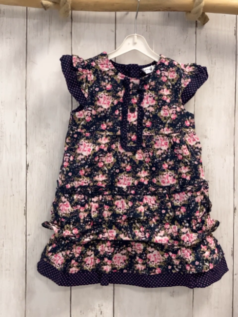 Blue seve neu Kleid Gr. 80  blau Blumen Punkte Rüsschen