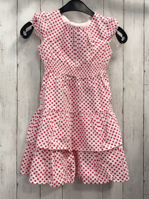 blue seven neu Kleid Gr. 116  weiß pink Punkte