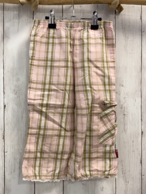 Bondi Hose Gr. 104  rosa oliv blau kariert