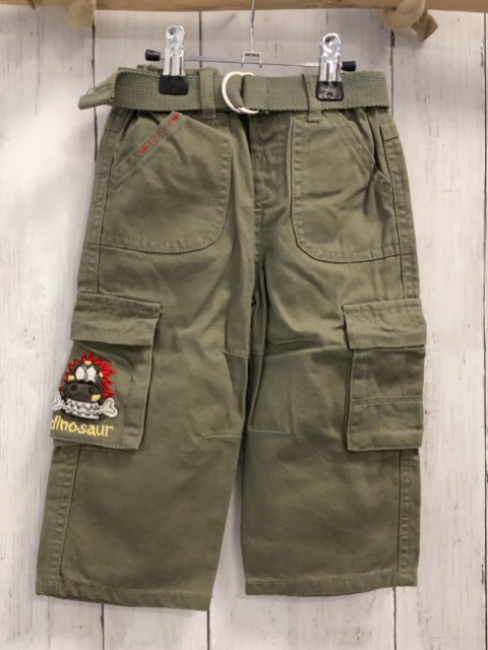 Minoti neu 2tlg Hose + Gürtel Gr. 80  oliv Bund verstellbar NP 10,95€