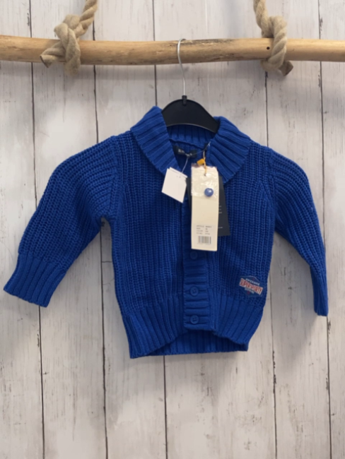 neu Blue seven Strickjacke Gr. 68  Königsblau Kragen