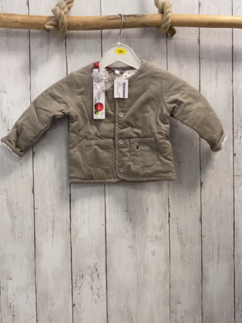 Boboli neu Kordjacke Gr. 68  beige Futter weiß gelbe Sterne gefüttert