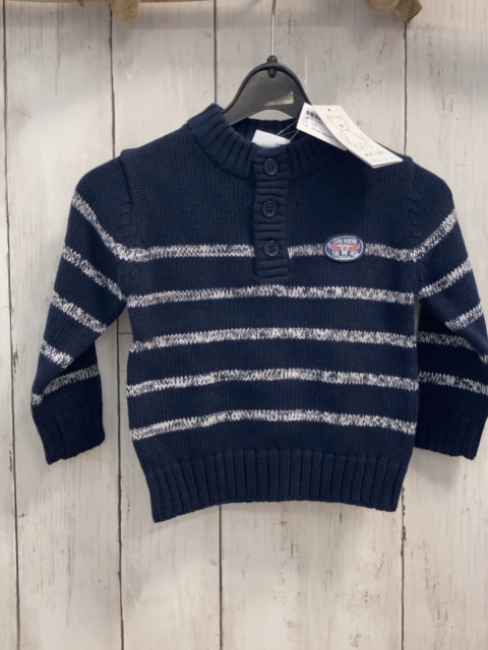 blue seven neu Pullover Gr. 74  blau weiße Streifen Strick