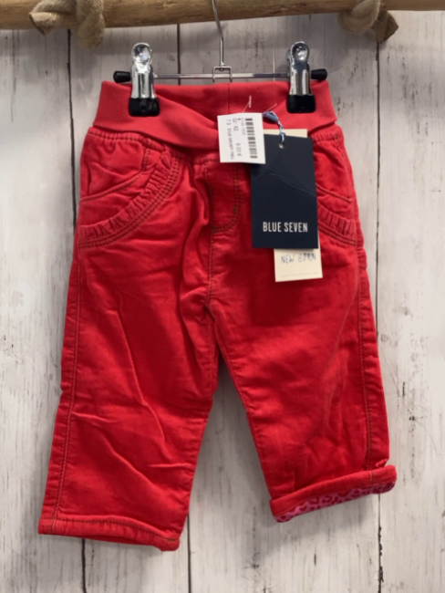 blue seven neu Hose Gr. 62  rot Kord gefüttert