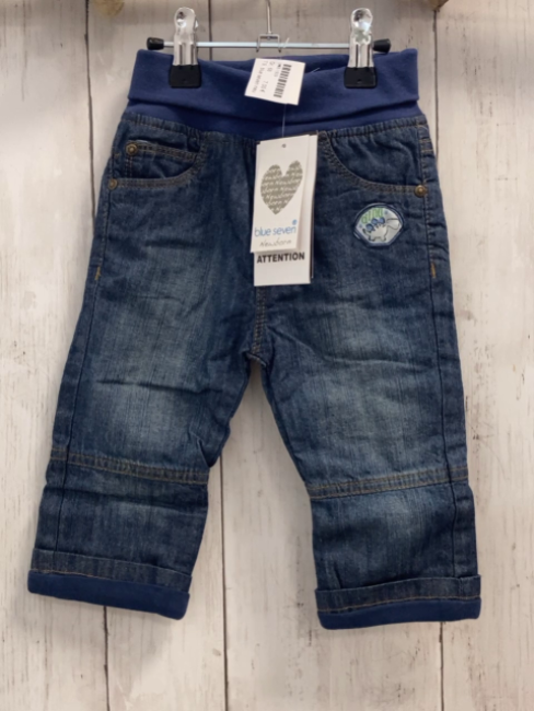 blue seven neu Hose Gr. 68  blau Jeans Dinoaufnäher gefüttert