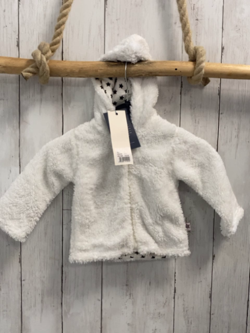 blue seven neu Plüschjacke Gr. 68  weiß Kapuze 