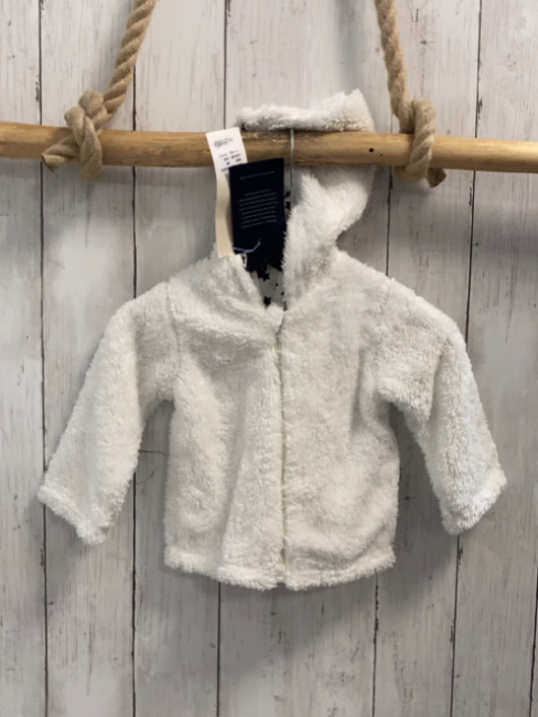 blue seven neu Plüschjacke Gr. 68  weiß Kapuze 