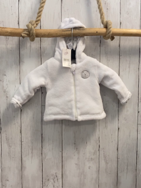 Blue seven neu Plüschjacke Gr. 56  weiß Kapuze