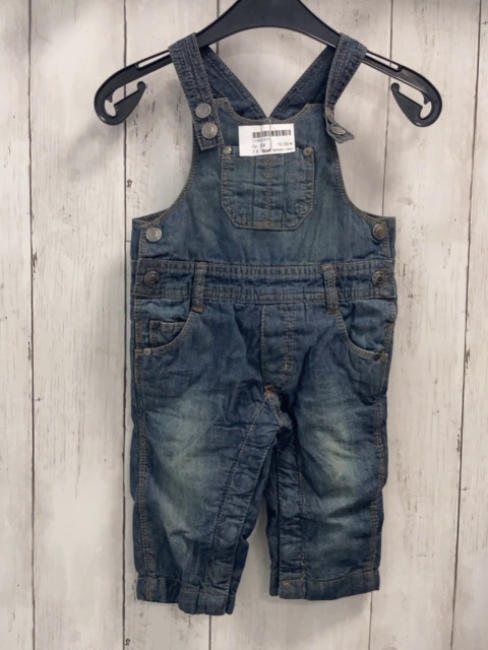 Blue seven neu Latzhose Gr. 68  blau Jeans braune Nähte gefüttert
