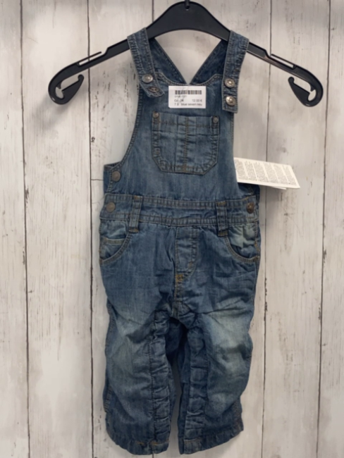 blue seven neu Latzhose Gr. 74  blau Jeans gefüttert braune Nähte