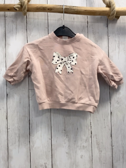 H&M Pullover Gr. 68  rosa Schleife