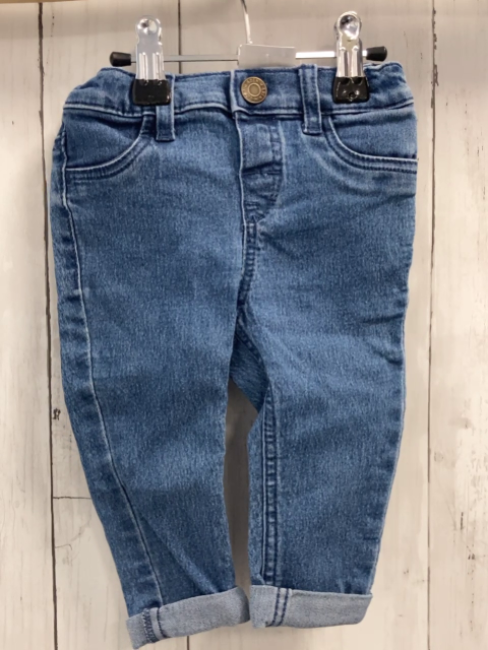 H&M  Hose  Gr. 74  blau Jeans Bund verstellbar 