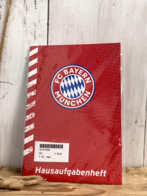 neu  Hausaufgabenheft  rot Bayern München