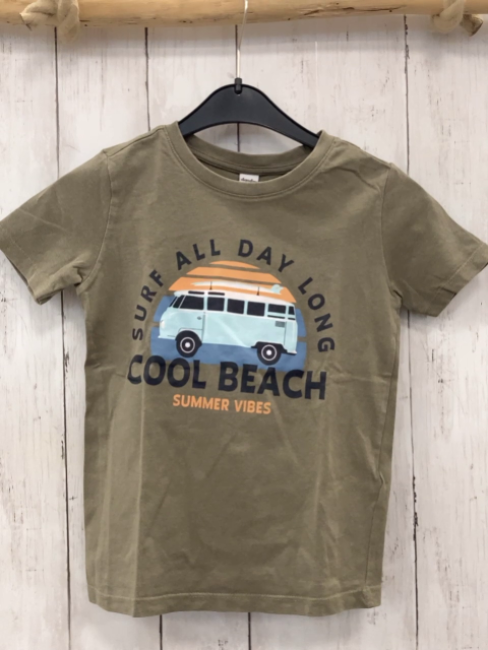 Dopodopo T-Shirt  Gr. 116  sand Camper Schrift 