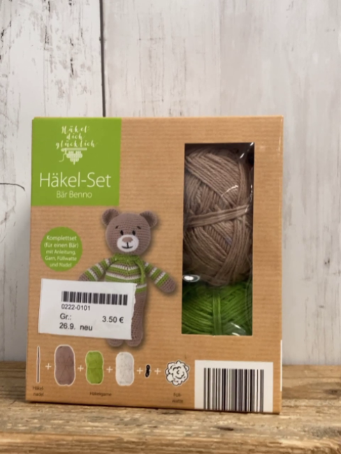 neu  Häkelset  Bär Benno 