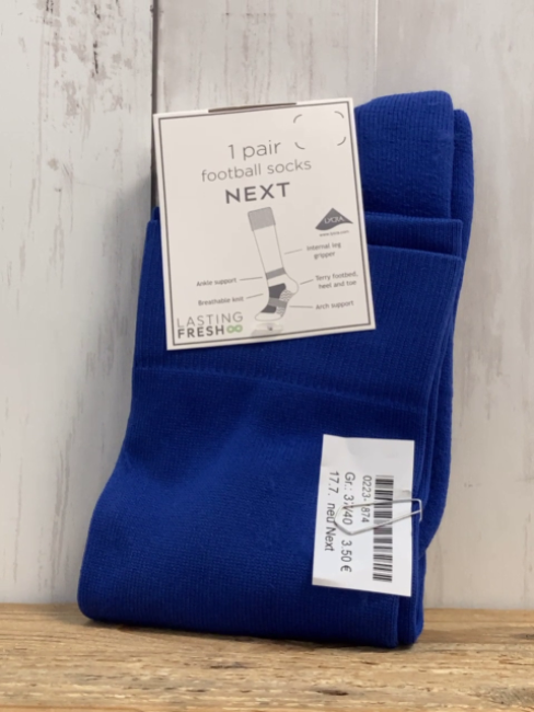 neu Next  Fußballsocken Gr. 37/40  blau 
