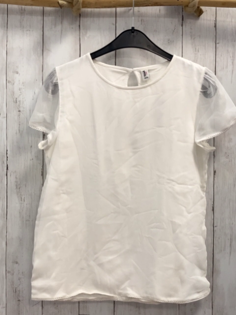 neu  T-Shirt  Gr. 158  weiß zweilagig 