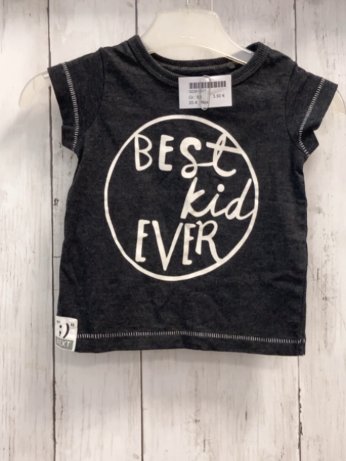 Next  T-Shirt  Gr. 68  dunkelgrau weiße Schrift 
