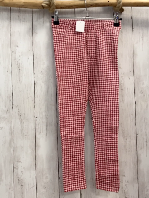 Dopodopo Jeggings  Gr. 128  weinrot rosa Druck 