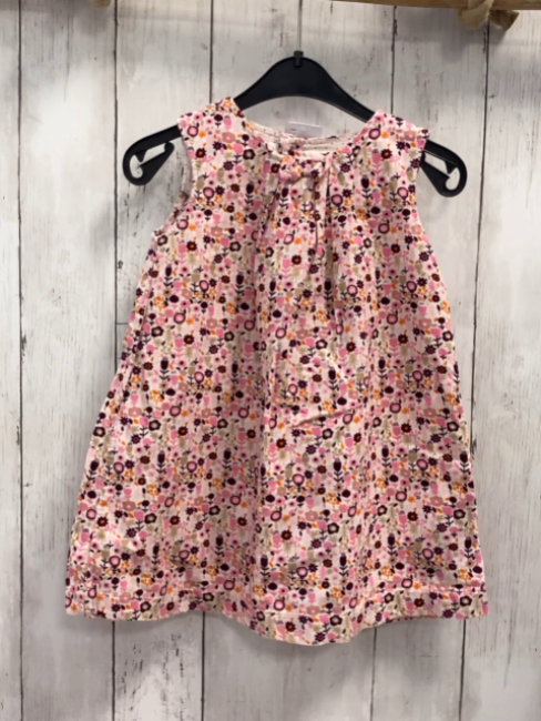 H&M  Kleid  Gr. 92  weiß Kord bunte Blumen 