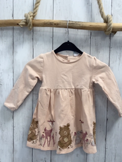   Kleid  Gr. 86  heller lachston Tiere 