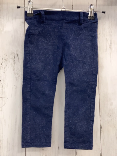 Guess  Jeggings  Gr. 92  blau Kord mit Glitzer 