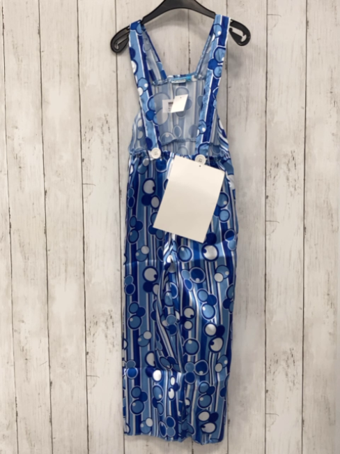 neu  Karnevalkostüm  Gr. 116  Latzhose blau hellblau weiße Streifen mit Punkten