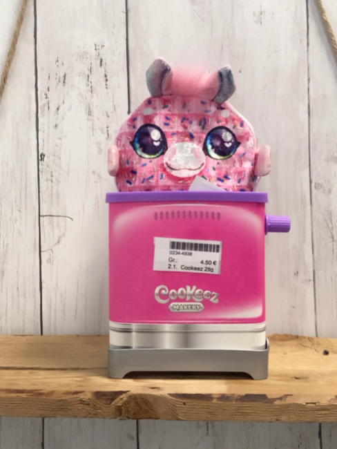 Cookeez 2tlg Plastikspielzeug pink lila Toaster + pink Plüschtier