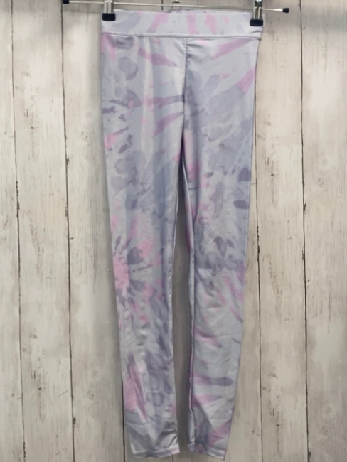 H&M Sportleggings Gr. 140  hellblau pink gemustert