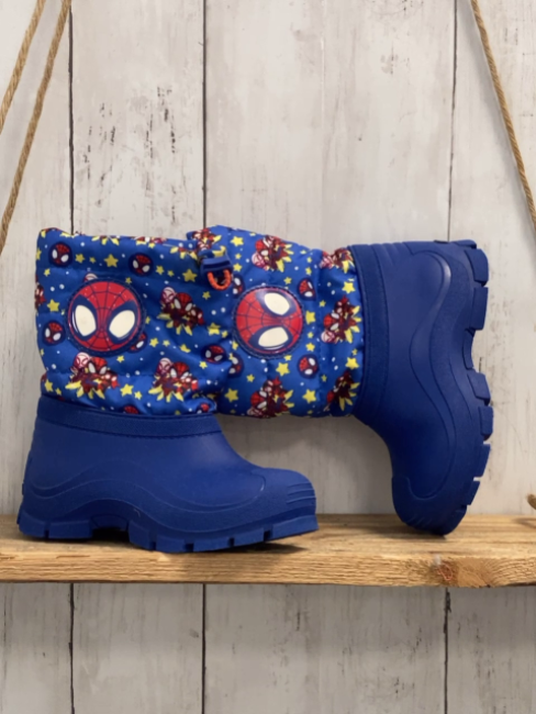   Gummistiefel Gr. 27  blau Spiderman gelbe Sterne gefüttert 
