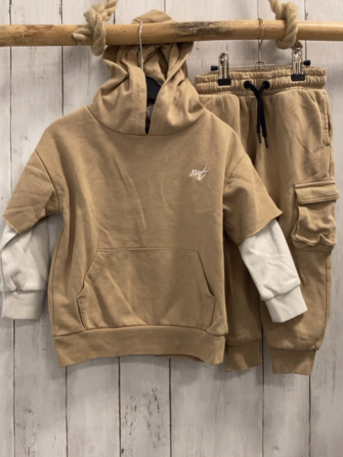 2tlg Next  Pullover + Jogginghose  Gr. 98  sand beige Kapuze 