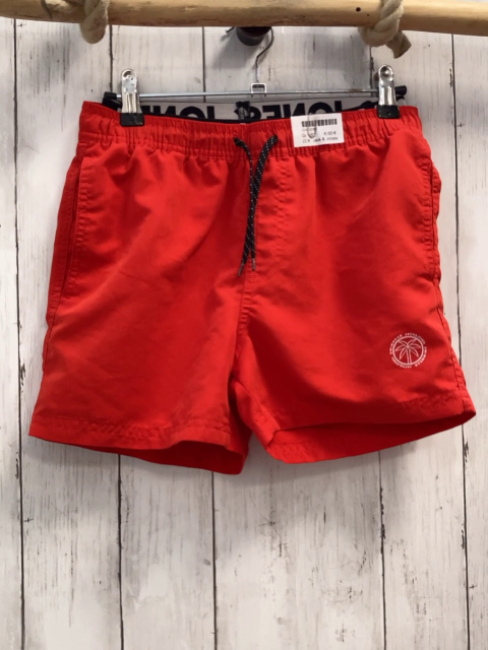 Jack & Jones  Badeshorts  Gr. 152  rot mit schwarz weißer Kordel