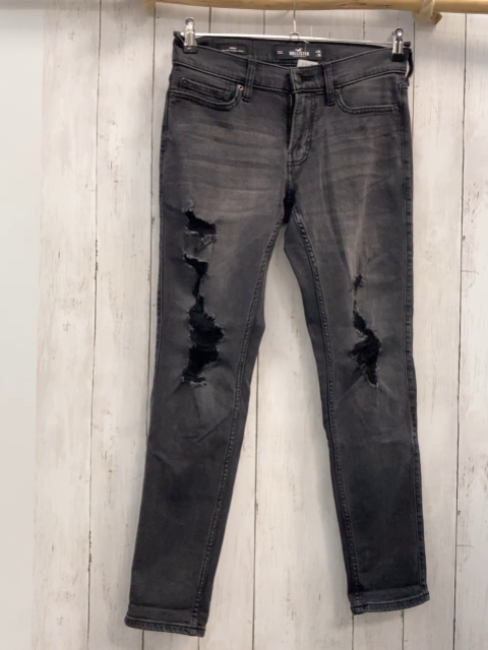 Hollister  Hose  Gr. 26/30  grau Jeans used Look