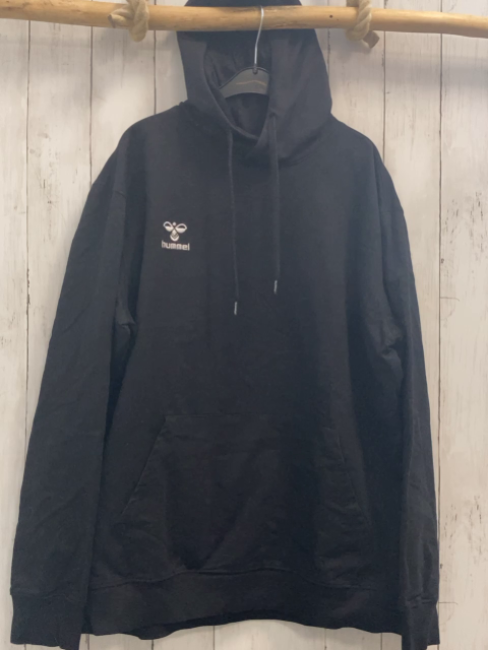 Hummel  Pullover  Gr. 170/176  schwarz Kapuze weißes Label 