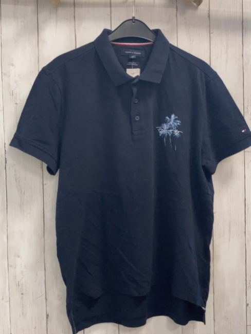 Tommy Hilfiger Poloshirt Gr. M blau Palme