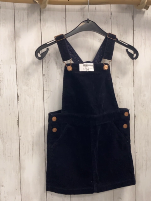 H&M Trägerrock  Gr. 122  blau Feinkord 