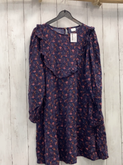 next Kleid Gr. 134  blau geblümt