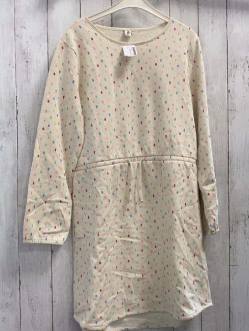   Kleid  Gr. 146/152  beige bunte Rechtecke 