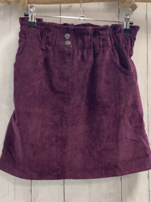   Rock Gr. 146/152  aubergine Rippen 