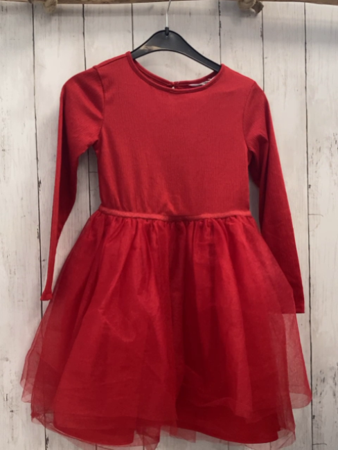 H&M Kleid Gr. 122  rot Tüllrock