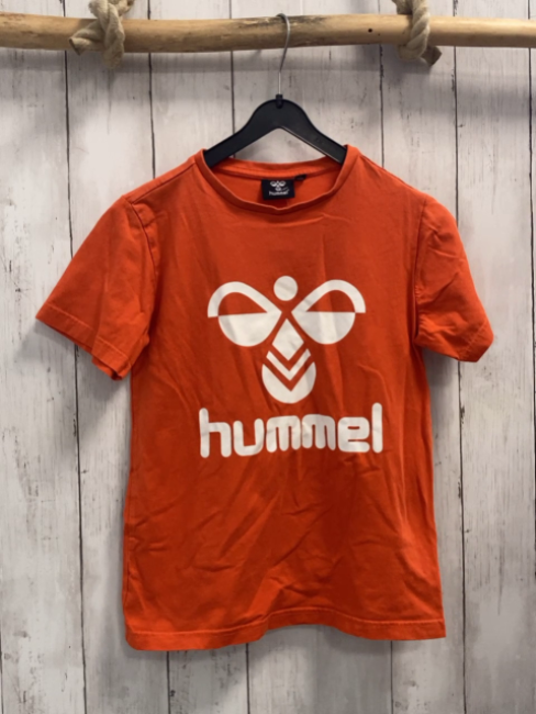 Hummel T-Shirt Gr. 134  orange weißes Logo