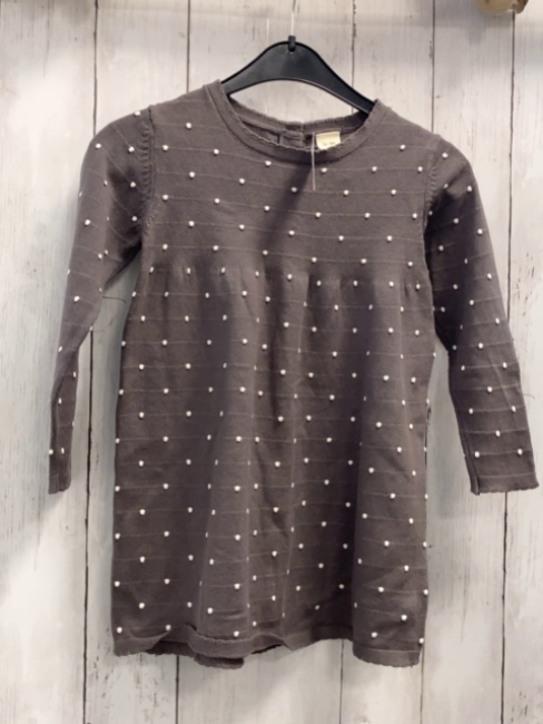 Alana  Kleid  Gr. 104  grau weiße Punkte 