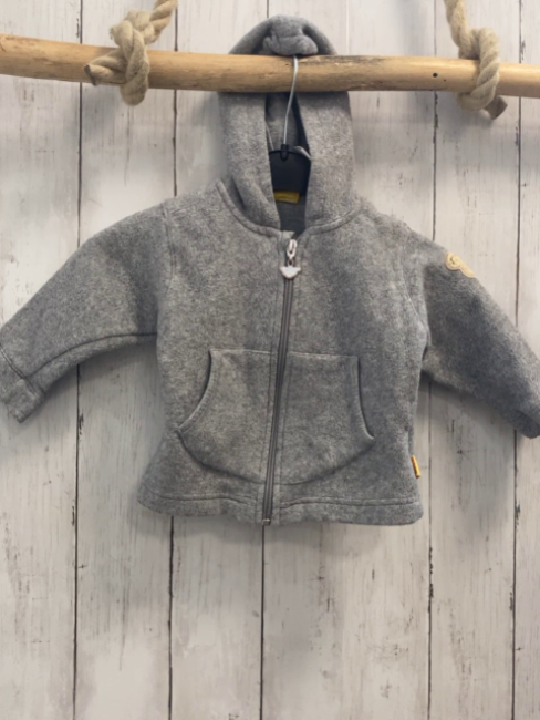 Steiff  Fleecejacke  Gr. 74  grau Kapuze 