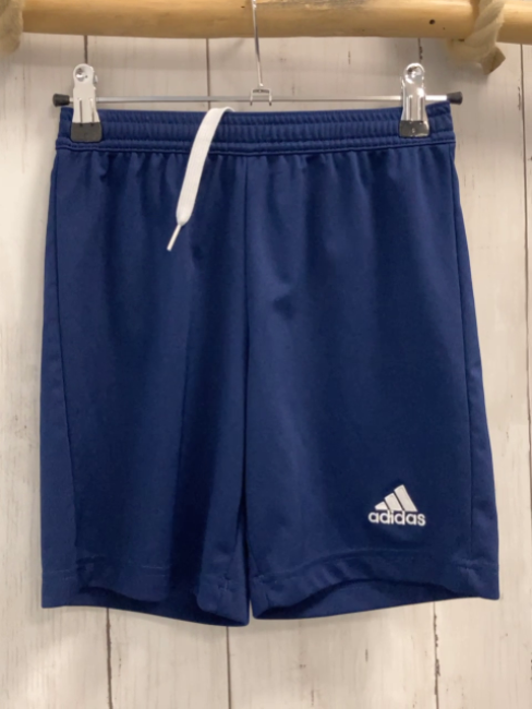 Adidas  Sportshorts  Gr. 140  blau weiße Schrift + weißes Label  