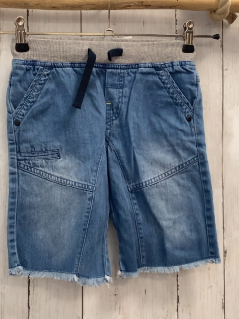 Orchestra  Shorts  Gr. 128  blau Jeans grauer Strickbund mit schwarzer Kordel 