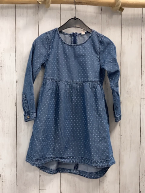 Esprit  KLeid  Gr. 104  blau Jeans weiße Sterne 