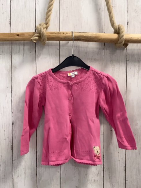 Steiff  Strickjacke  Gr. 80  pink Lochstickerei 