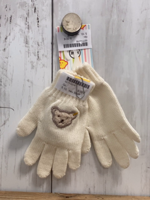 neu Steiff  Handschuhe Gr. 2 creme Strick NP 24,95 € 