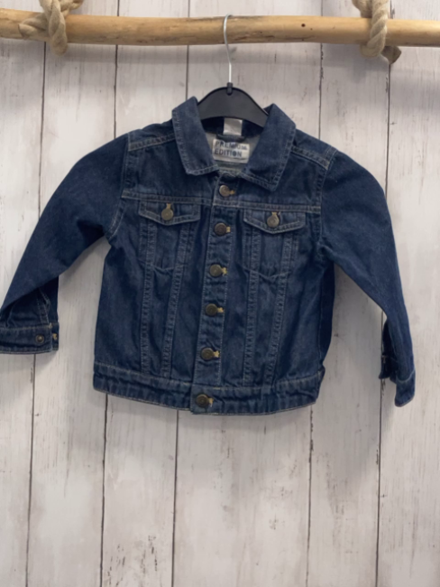 H&M  Jeansjacke  Gr. 92  blau orange Nähte 