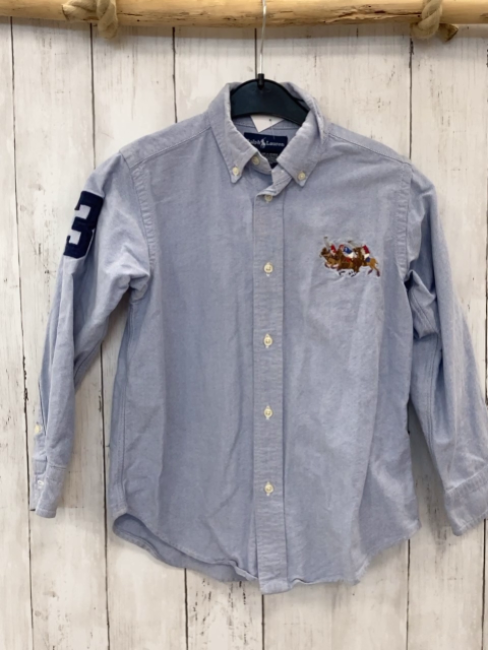 Ralph Lauren  Hemd  Gr. 116  helllbau Reiter 